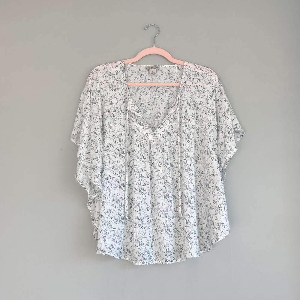 NWOT Lucky Brand Floral Tie Top
